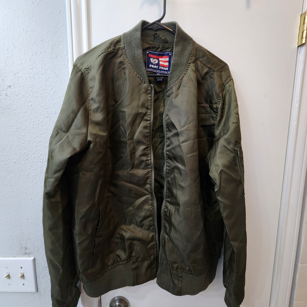 Phat Farm Olive Bomber Jacket